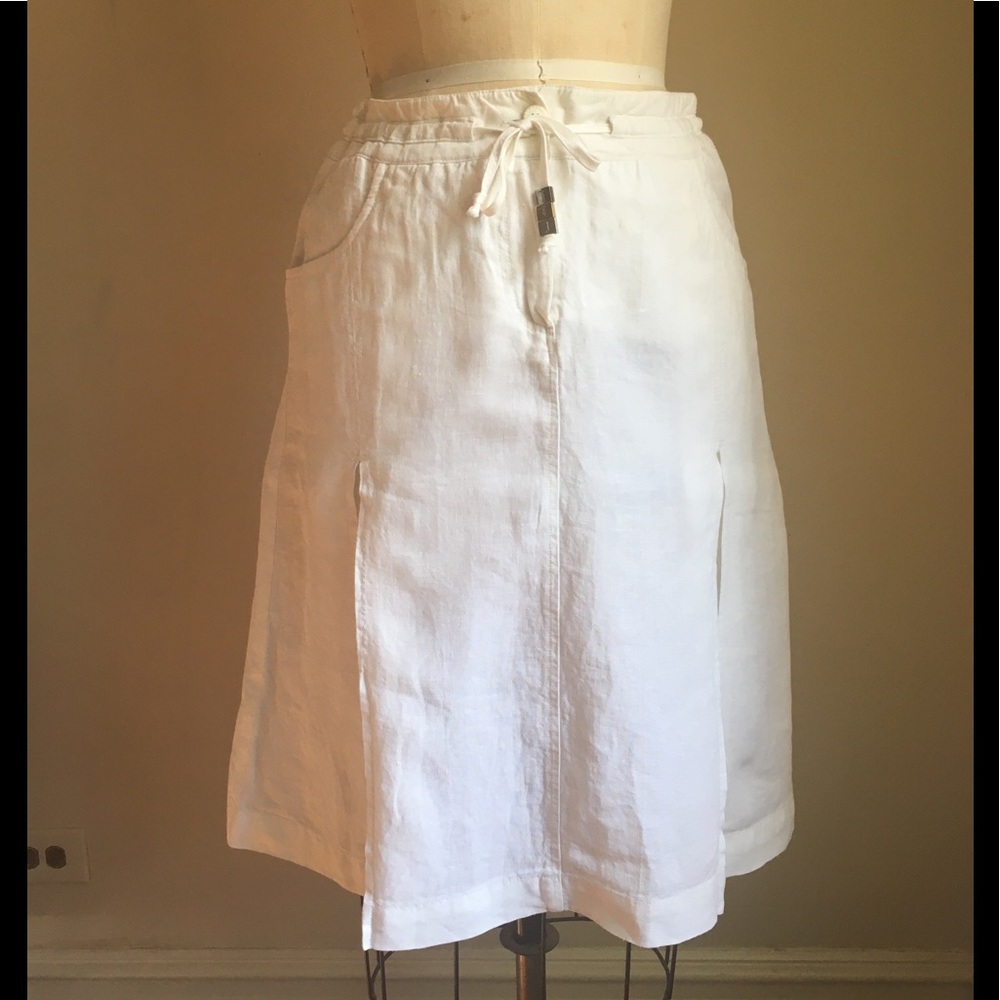 White Linen Trussardi Jeans skirt NWT